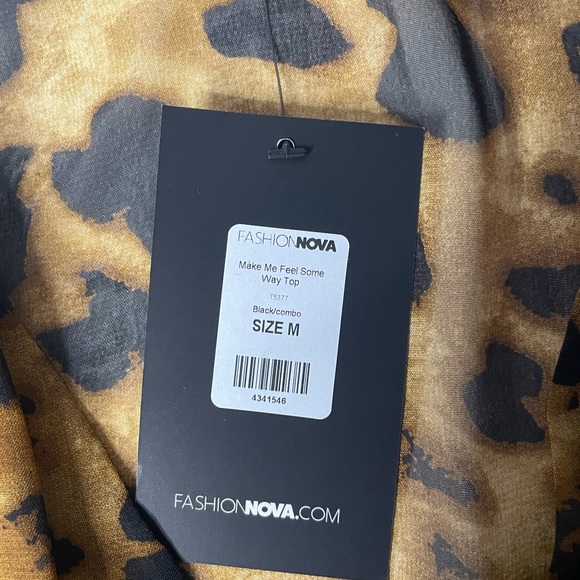 Fashion Nova ⭐️3 for 25 BUNDLE⭐️ Cheetah Print Sleeved sweater: Black & Yellow - Picture 3 of 6